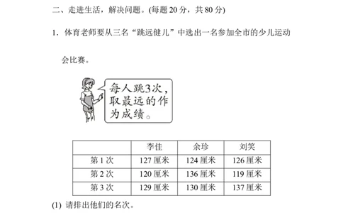 重难点突破卷4_新人教版小学数学同步练习题上下册一课一练电子_2023新人教版小学数学2年级下册习题试卷试题（114份）_重难点突破卷（4份）