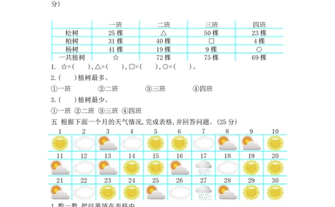 第九单元测试卷2_一年级上下册资料_小学一年级学习资料-25年更新版_1-04、小学一年级数学下册_1-4-2、练习题、作业、试题、试卷_青岛54版_青岛54版单元检测卷