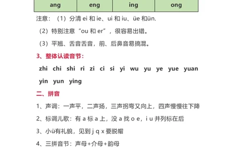 部编版一年级上册语文期末复习知识点_一年级上下册资料_小学一年级学习资料-25年更新版_1-01、小学一年级语文上册_01、知识汇总