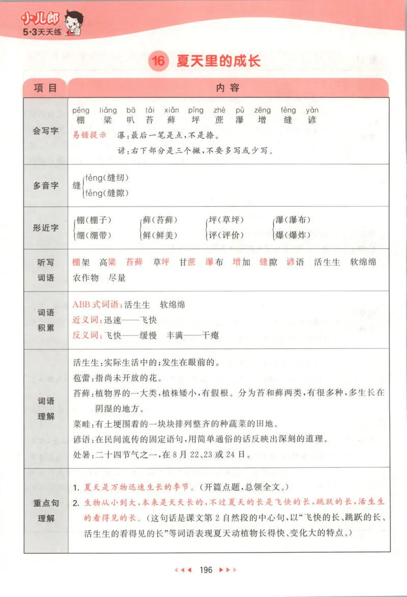 六年级语文上册人教版25秋《53天天练》课堂笔记_25秋小学语数英习题试卷_语文_1-6年级语文上册人教版25秋《53天天练》_六年级语文上册人教版25秋《53天天练》