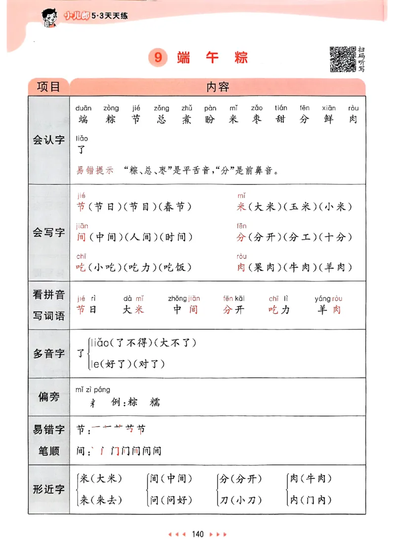 课堂笔记1下_一年级上下册资料_53黄冈多个品牌系列资料_语文