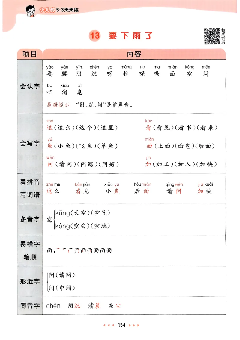 课堂笔记1下_一年级上下册资料_53黄冈多个品牌系列资料_语文