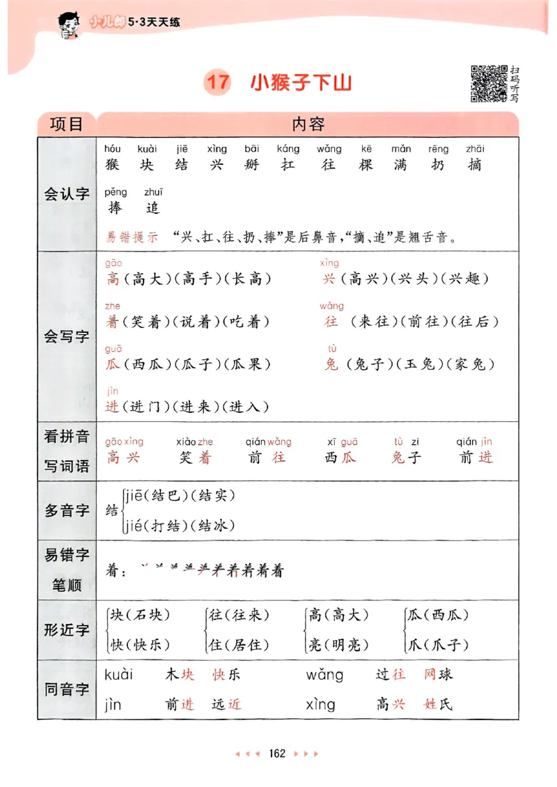 课堂笔记1下_一年级上下册资料_53黄冈多个品牌系列资料_语文