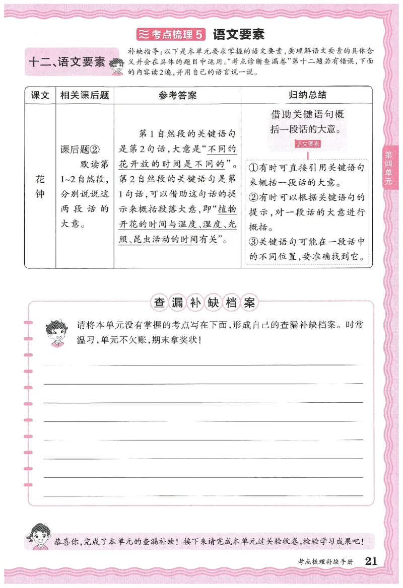 考点梳理时习卷语文三年级下补缺手册_三年级上下册资料_53黄冈多个品牌系列资料_语文