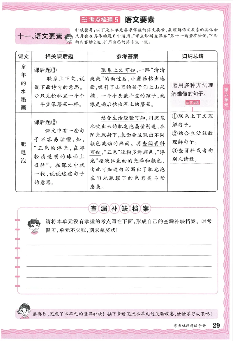 考点梳理时习卷语文三年级下补缺手册_三年级上下册资料_53黄冈多个品牌系列资料_语文