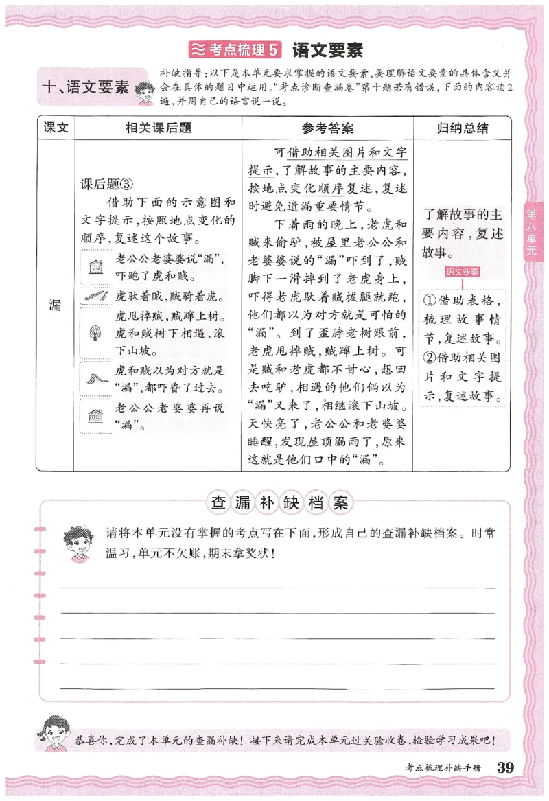 考点梳理时习卷语文三年级下补缺手册_三年级上下册资料_53黄冈多个品牌系列资料_语文