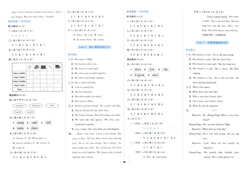 四年上册英语《阳光同学全优好卷》25秋_25秋小学语数英习题试卷_英语_人教版_英语《阳光同学全优好卷》人教25秋(1)