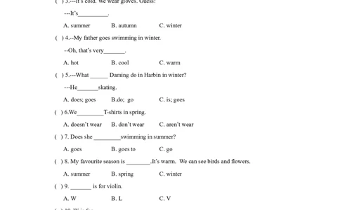 （一年级起点）二年级上册M9模块测试题_二年级上下册资料_二年级语数英上下册学习资料_3-7-5、小学二年级英语上册_外研版一起点_3、单元测试卷