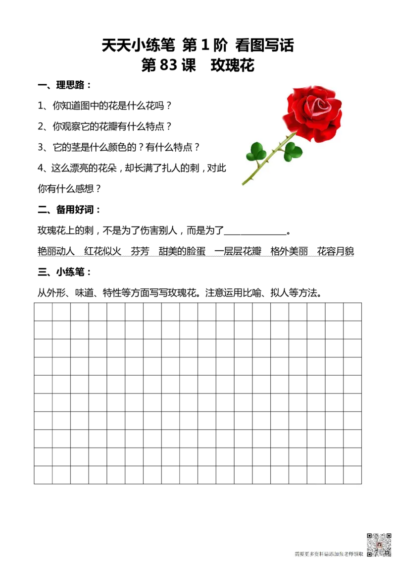 看图写话100篇天天小练笔_一年级上下册资料_一年级上册小红书同款资料_一年级上册资料