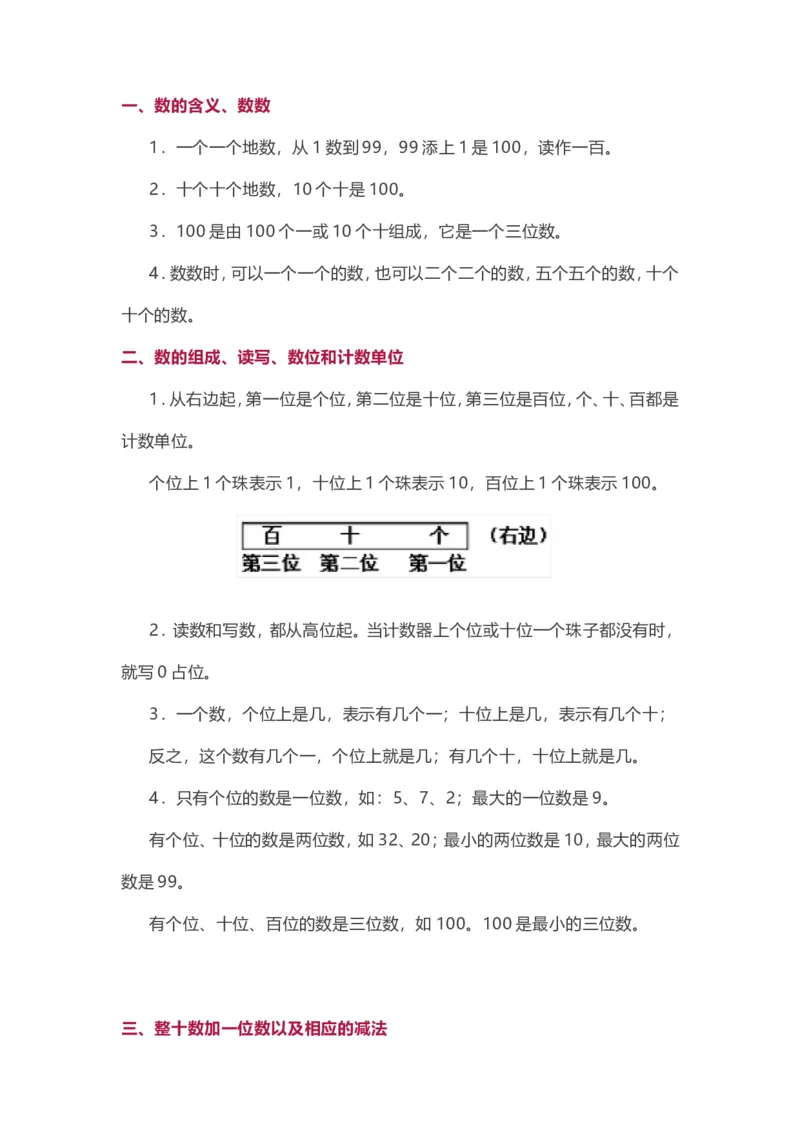 苏教版一年级下册数学知识点归纳_一年级上下册资料_小学一年级学习资料-25年更新版_1-04、小学一年级数学下册_1-4-1、复习、知识点、归纳汇总_苏教版