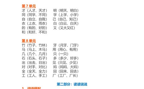 统编语文一年级上册期末复习知识点汇总_一年级上下册资料_小学一年级学习资料-25年更新版_1-01、小学一年级语文上册_01、知识汇总