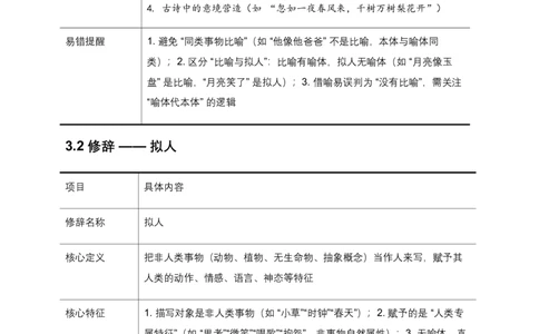 修辞手法(含答案解析)_462026中考语文一轮复习练考点+练专题+练模块_修辞手法