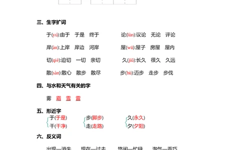 第七单元核心考点清单_二年级上下册资料_小学二年级学习资料-25年更新版_2-01、小学二年级语文上册_2-1-1、复习、知识点、归纳汇总_二上语文单元核心考点清单