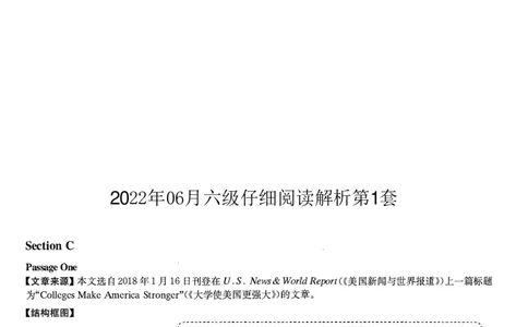 2022.06英语六级仔细阅读解析全2套_六级_六级仔细阅读_仔细阅读真题解析（2015-2023.12））