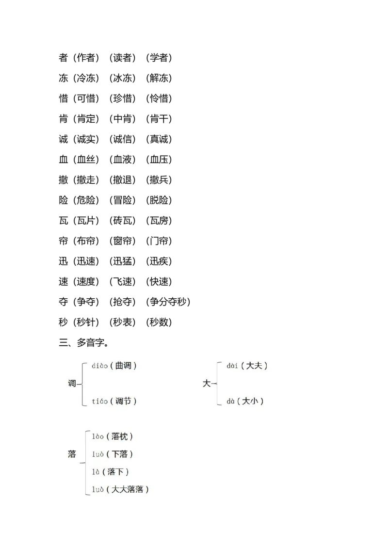 部编版语文三年级上册第八单元知识要点归纳_三年级上下册资料_小学三年级学习资料-25年更新版_3-01、小学三年级语文上册_3-1-1、复习、知识点、归纳汇总