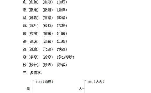 部编版语文三年级上册第八单元知识要点归纳_三年级上下册资料_小学三年级学习资料-25年更新版_3-01、小学三年级语文上册_3-1-1、复习、知识点、归纳汇总
