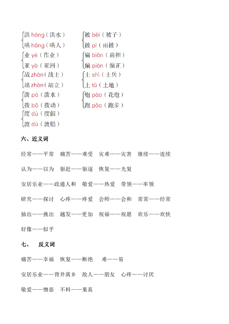 部编新人教版小学语文二年级上册-语文各单元重点知识资料.必看_二年级上下册资料_小学二年级学习资料-25年更新版_2-01、小学二年级语文上册_2-1-1、复习、知识点、归纳汇总