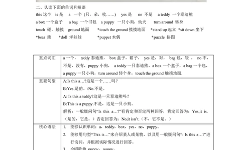 译林版一年级上Unit4知识点梳理_一年级上下册资料_小学一年级学习资料-25年更新版_1-05、小学一年级英语上册_译林版_知识点