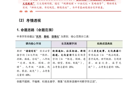 字形专题(含答案解析)_462026中考语文一轮复习练考点+练专题+练模块_字形专题