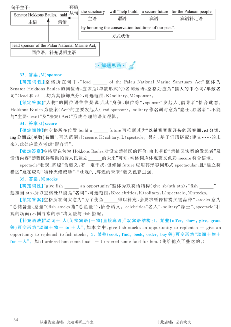 2017.12英语六级选词填空第2套解析_六级_六级选词填空_六级选词填空解析
