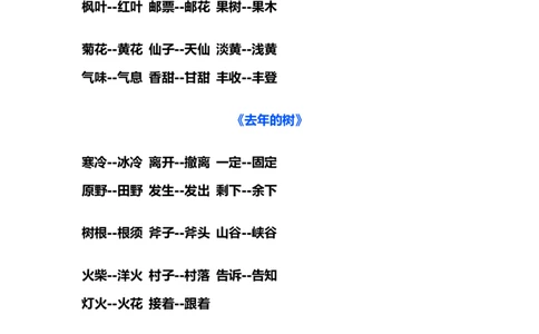 部编版三年级（上册）语文近义词和反义词汇总_三年级上下册资料_小学三年级学习资料-25年更新版_3-01、小学三年级语文上册_3-1-1、复习、知识点、归纳汇总
