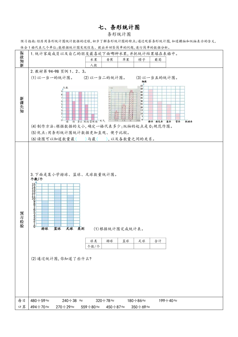赠送：四上数学-预习单_小学数学一二三四五年级上下册晨读晚默每日练小纸条知识点_小学数学（每日一练小纸条）_人教版数学每日一练4上（17天）