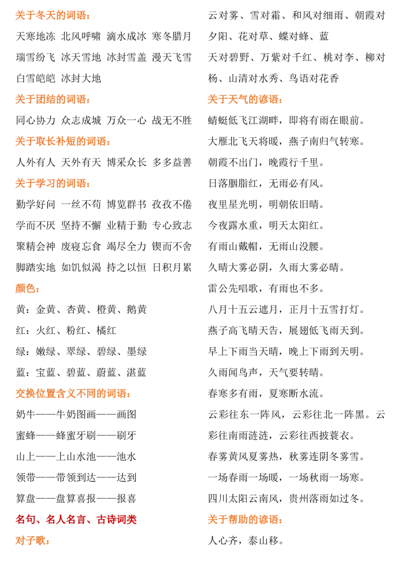 期末复习资料综合整理_一年级上下册资料_一年级上语数英上下册学习资料_3-6-1、小学一年级语文上册_统编、部编、人教（语文全国统一只有一个版）_1、知识点总结_期末总复习