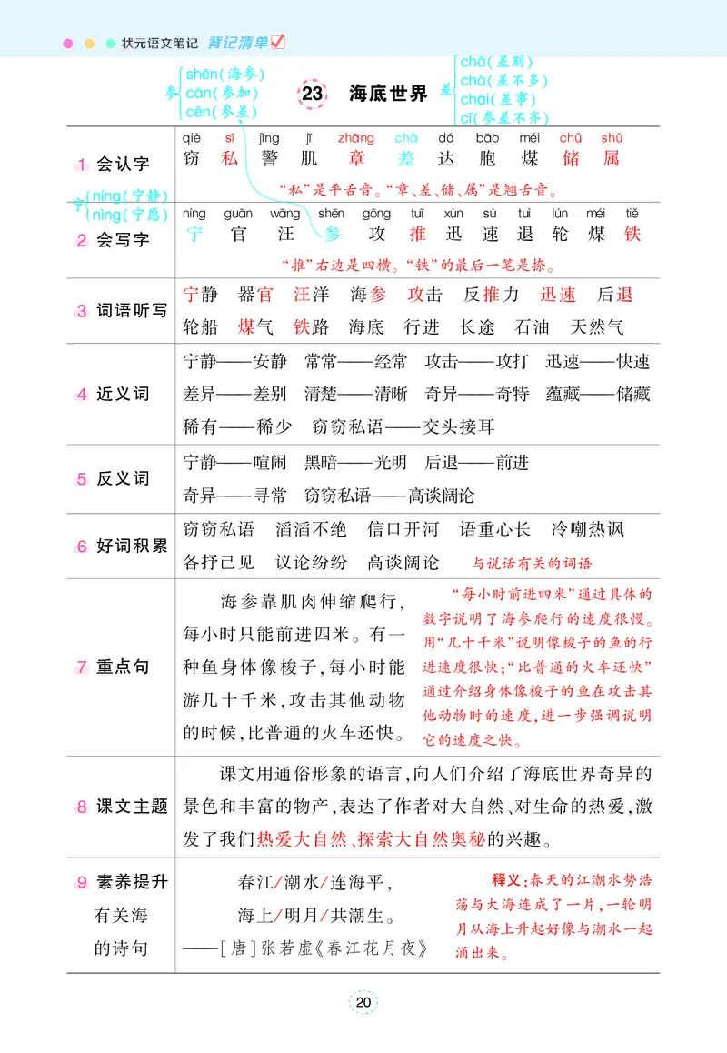状元语文笔记背记清单_三年级上下册资料_小学三年级学习资料-25年更新版_3-02、小学三年级语文下册_3-2-1、学习资料、复习、知识点、归纳汇总_语文知识点（每课总结）