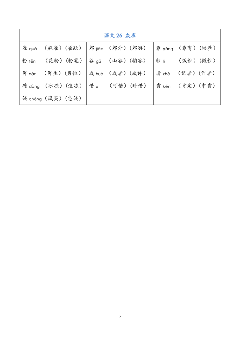 部编版三年级（上册）语文写字表生字组词_三年级上下册资料_三年级上语数英上下册学习资料_3-8-1、小学三年级语文上册_统编、部编、人教（语文全国统一只有一个版）_6、专项练习