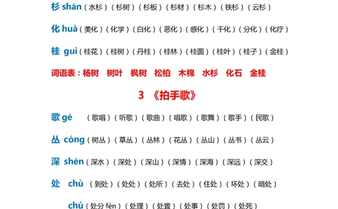 部编版二年级语文上册生字拼音组词_二年级上下册资料_小学二年级学习资料-25年更新版_2-01、小学二年级语文上册_2-1-2、练习题、作业、试题、试卷_专项练习