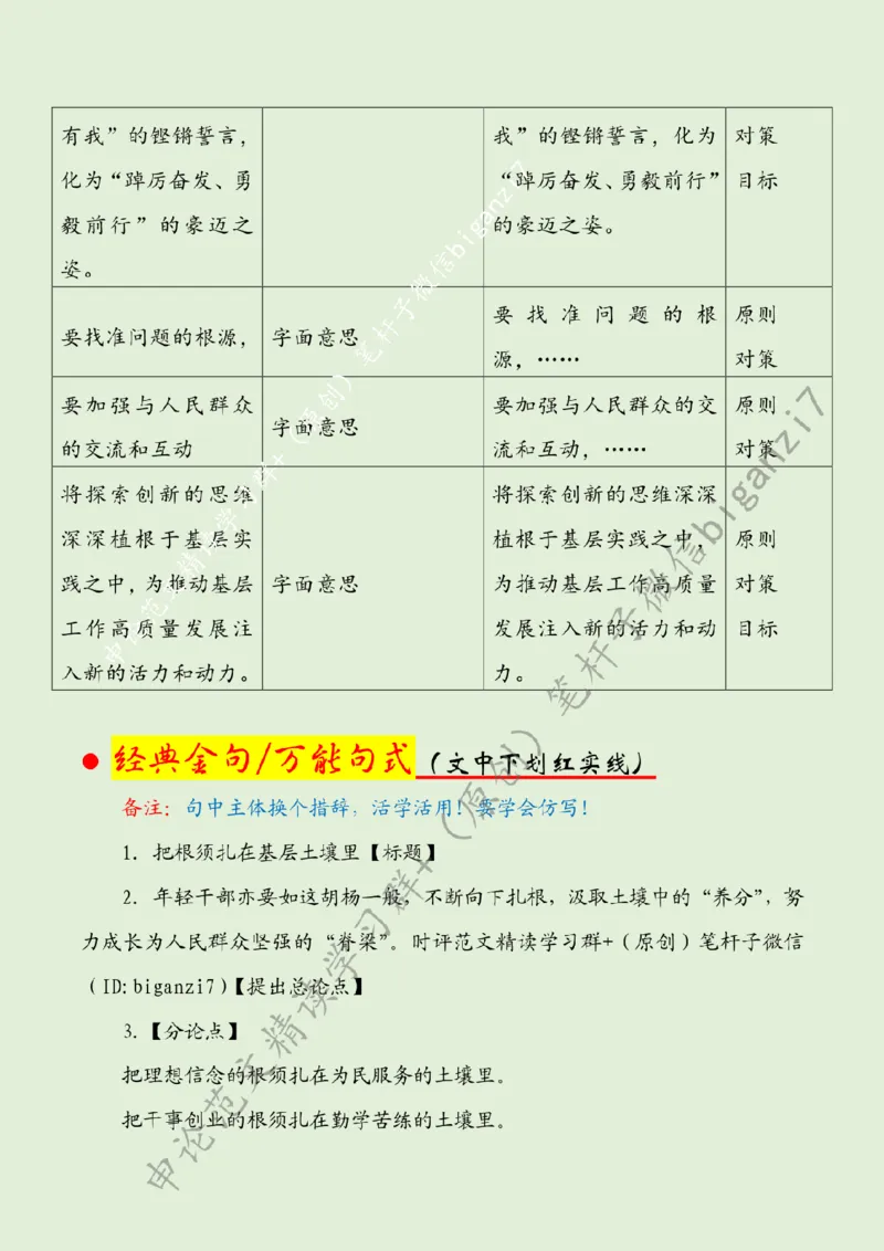 1106---标注绿-把根须扎在基层土壤里_2026考公资料_（57）申论材料_00、笔杆子晨读材料_2024笔杆子晨读_笔杆子11月时政_11月6日