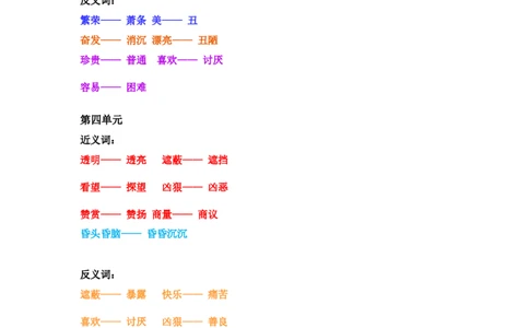 部编二年级语文下册近义词反义词汇总_二年级上下册资料_小学二年级学习资料-25年更新版_2-02、小学二年级语文下册_2-2-1、复习、知识点、归纳汇总