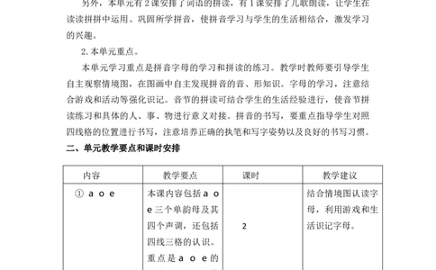 第二单元教学初探_25秋七彩课堂统编版语文一年级上册教学资源包_七彩课堂统编版语文一年级上册教案_优质版教案_第二单元