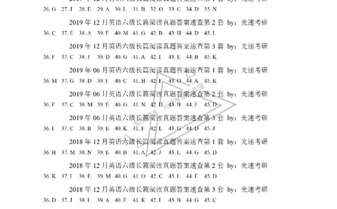 六级长篇阅读答案速查_六级_六级长篇阅读