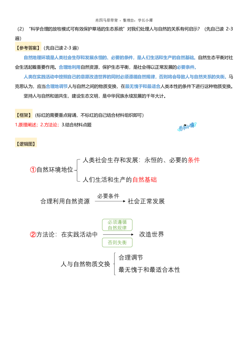 小谭原创：肖四逻辑图带背马原_2026考公资料_（49）政治理论合集_政治理论合集_2025考研政治pdf（笔记）_肖秀荣考研政治_24肖秀荣_2024肖四浓缩背诵笔记_小谭_主观题相关