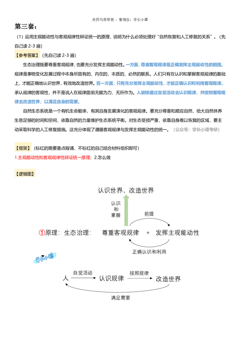小谭原创：肖四逻辑图带背马原_2026考公资料_（49）政治理论合集_政治理论合集_2025考研政治pdf（笔记）_肖秀荣考研政治_24肖秀荣_2024肖四浓缩背诵笔记_小谭_主观题相关