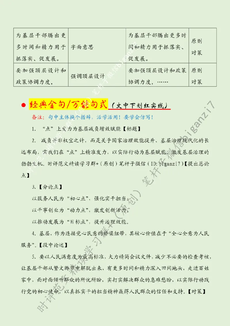 0830---标注绿-&ldquo;点&rdquo;上发力为基层减负增效赋能_2026考公资料_（57）申论材料_00、笔杆子晨读材料_2024笔杆子晨读_笔杆子8月时政_0830&ldquo;点&rdquo;上发力为基层减负增效赋能话题：基层减负