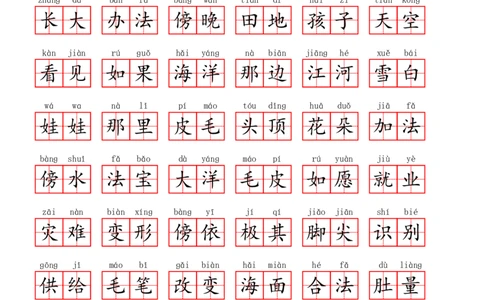 部编二年级上册第1单元(5)_二年级上下册资料_小学二年级学习资料-25年更新版_2-01、小学二年级语文上册_2-1-2、练习题、作业、试题、试卷_专项练习_语文二（上）看拼音写词语生字注音