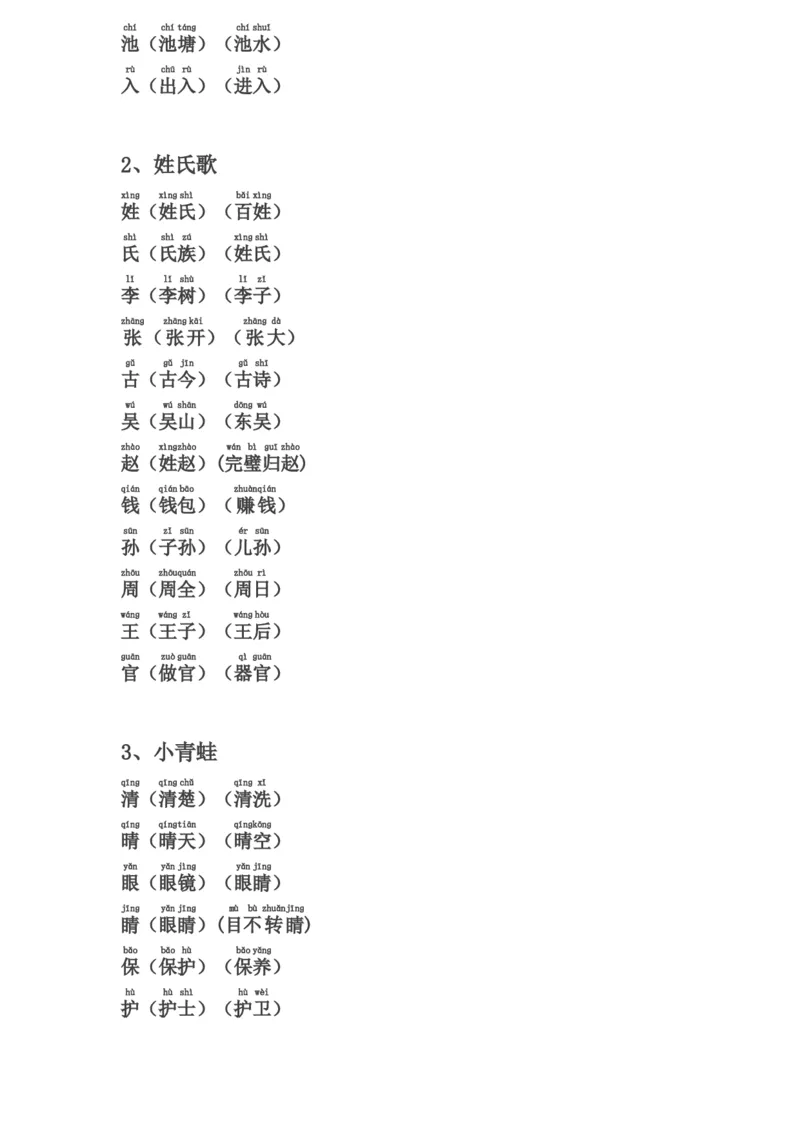 生字表组词(含注音声调全)_一年级上下册资料_一年级上语数英上下册学习资料_3-6-2、小学一年级语文下册_统编、部编、人教（语文全国统一只有一个版）_6、专项练习_组词造句