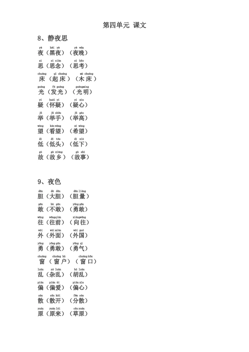 生字表组词(含注音声调全)_一年级上下册资料_一年级上语数英上下册学习资料_3-6-2、小学一年级语文下册_统编、部编、人教（语文全国统一只有一个版）_6、专项练习_组词造句