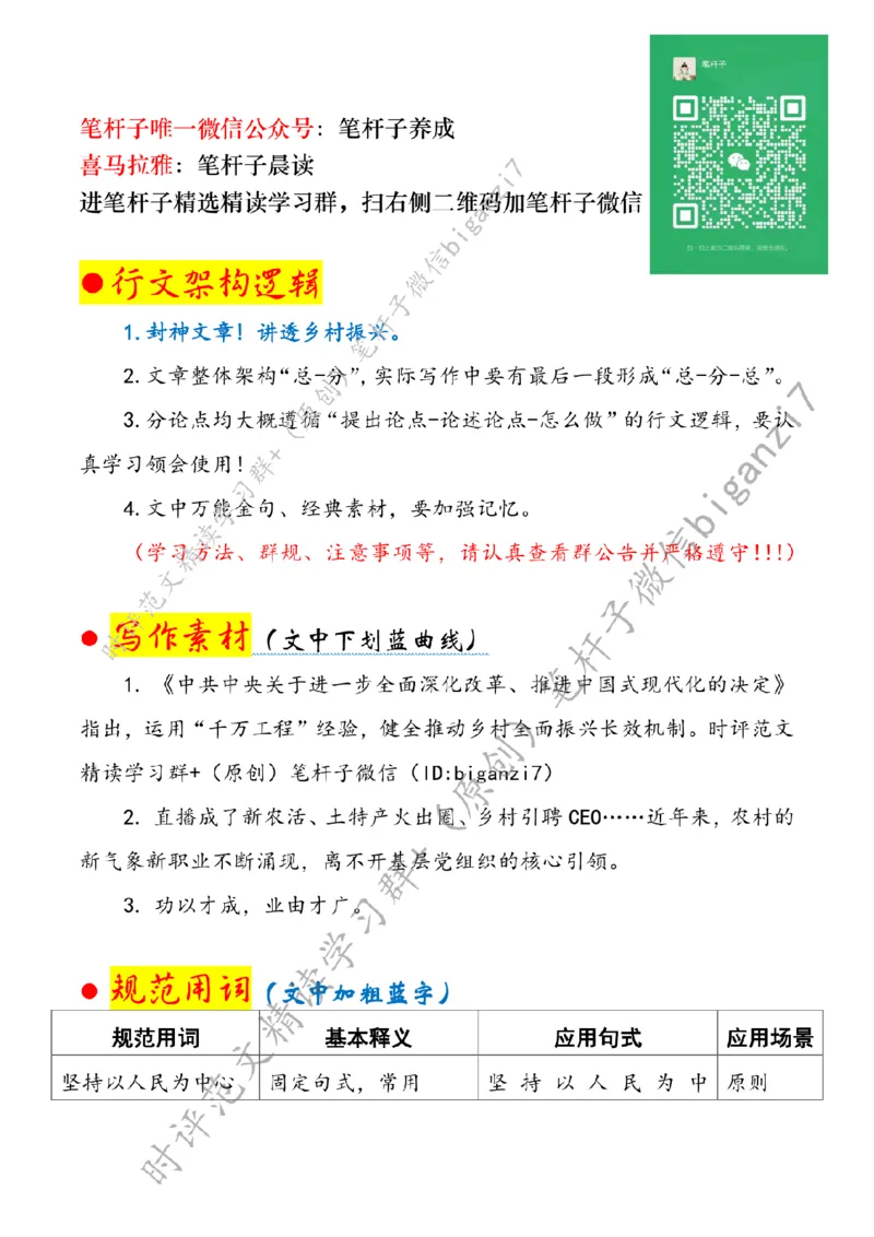 0912---标注白-奋力绘就乡村全面振兴新图景_2026考公资料_（57）申论材料_00、笔杆子晨读材料_2024笔杆子晨读_笔杆子9月时政_0912奋力绘就乡村全面振兴新图景话题：乡村振兴