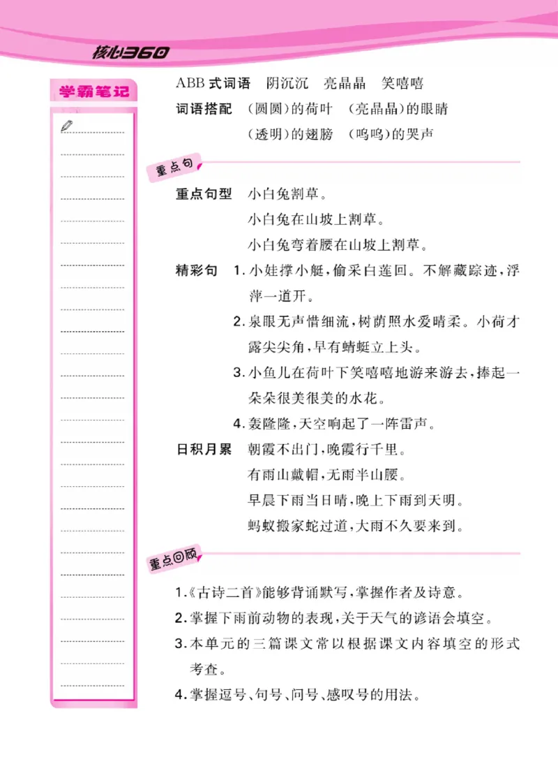 语文1年级1-8单元课堂知识清单_一年级上下册资料_小学一年级学习资料-25年更新版_1-02、小学一年级语文下册_3-6-2-1、复习、知识点、归纳汇总_部编（人教）版_知识汇总