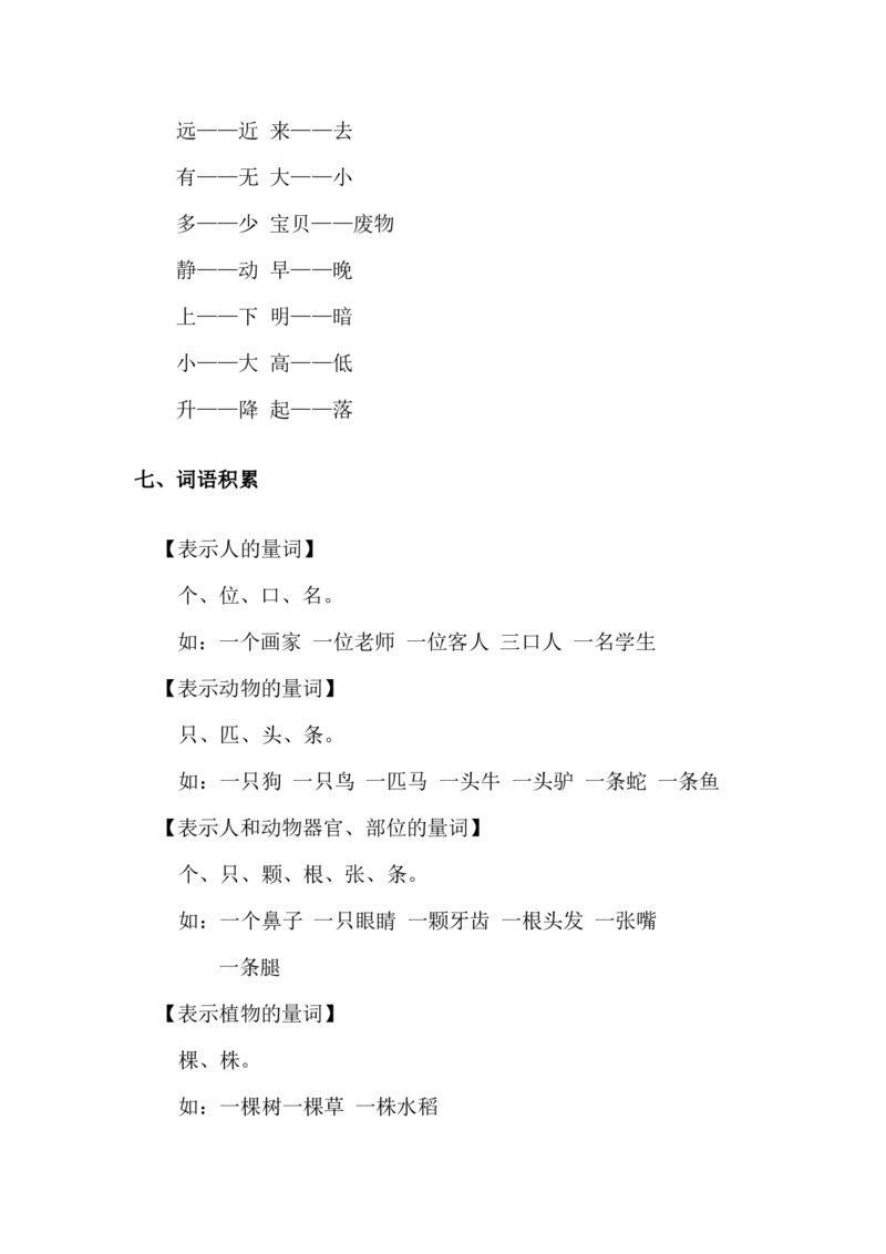 统编版小学语文一年级（上）知识点梳理_一年级上下册资料_小学一年级学习资料-25年更新版_1-01、小学一年级语文上册_01、知识汇总_一（上）语文单元知识重点