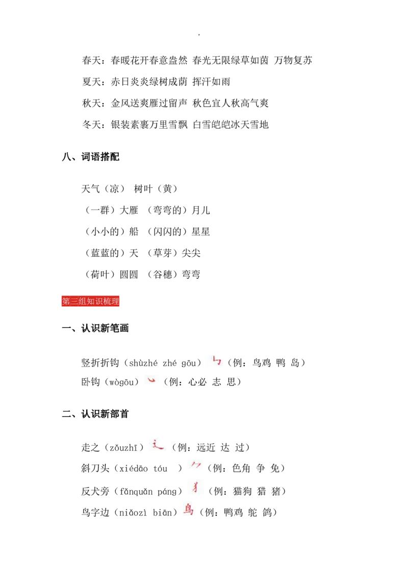 统编版小学语文一年级（上）知识点梳理_一年级上下册资料_小学一年级学习资料-25年更新版_1-01、小学一年级语文上册_01、知识汇总_一（上）语文单元知识重点