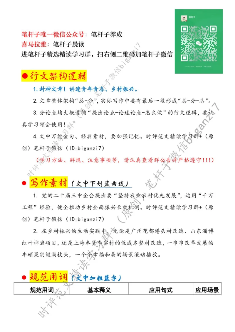 0922---标注白-赴&ldquo;基层山海&rdquo;擘画乡村振兴&ldquo;青春画卷&rdquo;_2026考公资料_（57）申论材料_00、笔杆子晨读材料_2024笔杆子晨读_笔杆子9月时政