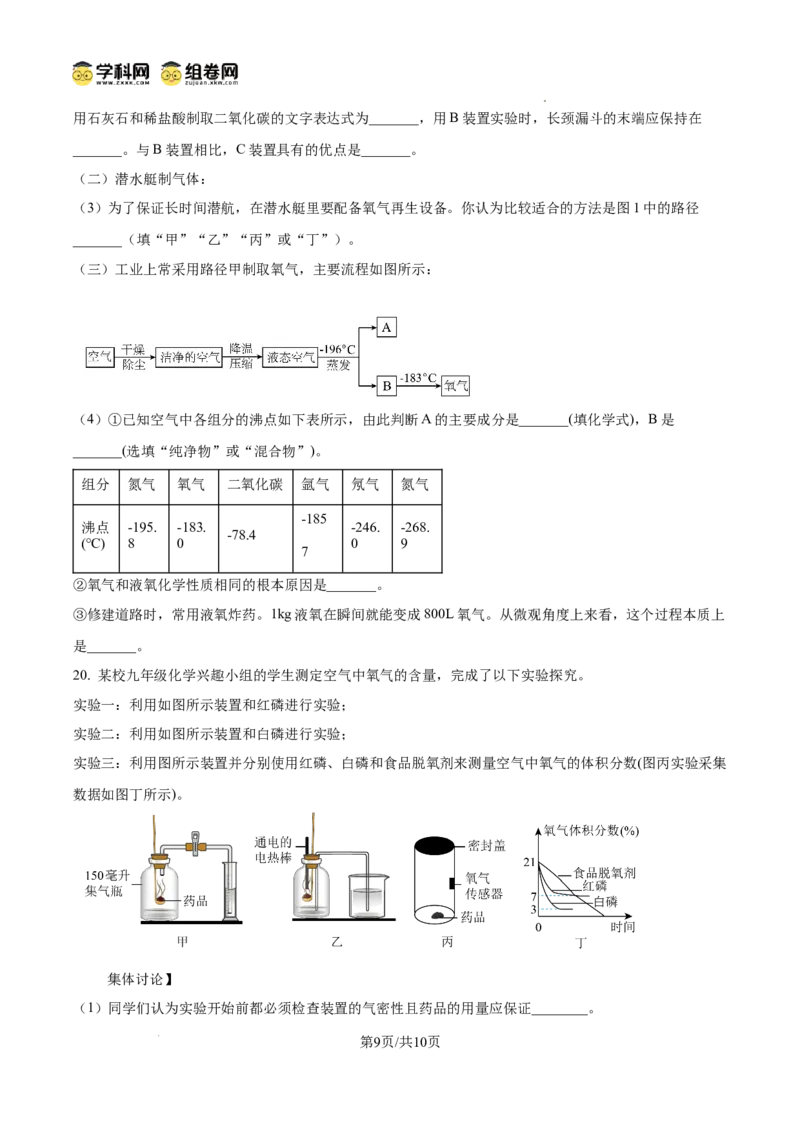 精品解析：广东省广州市广雅中学2024-2025学年九年级上学期期中化学试题（原卷版）_广州九上月考+期中+期末+一模二模+中考真题_2024年秋九年级上学期期中考试试卷和答案解析