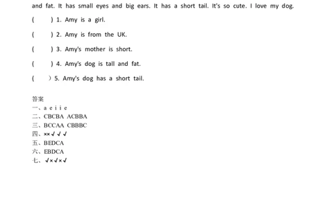 期中测试卷五及答案_三年级上下册资料_三年级上语数英上下册学习资料_3-8-6、小学三年级英语下册_人教PEP版_2023更新