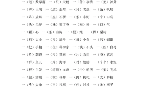 量词近反多音字汇总_二年级上下册资料_二年级语数英上下册学习资料_3-7-1、小学二年级语文上册_统编、部编、人教（语文全国统一只有一个版）_1、知识点总结_专项-字词句子