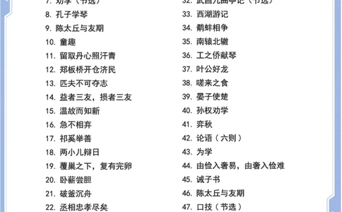 六年级文言文阅读理解50篇（含答案）_25秋小学语数英习题试卷_语文_小学文言文小古文练习