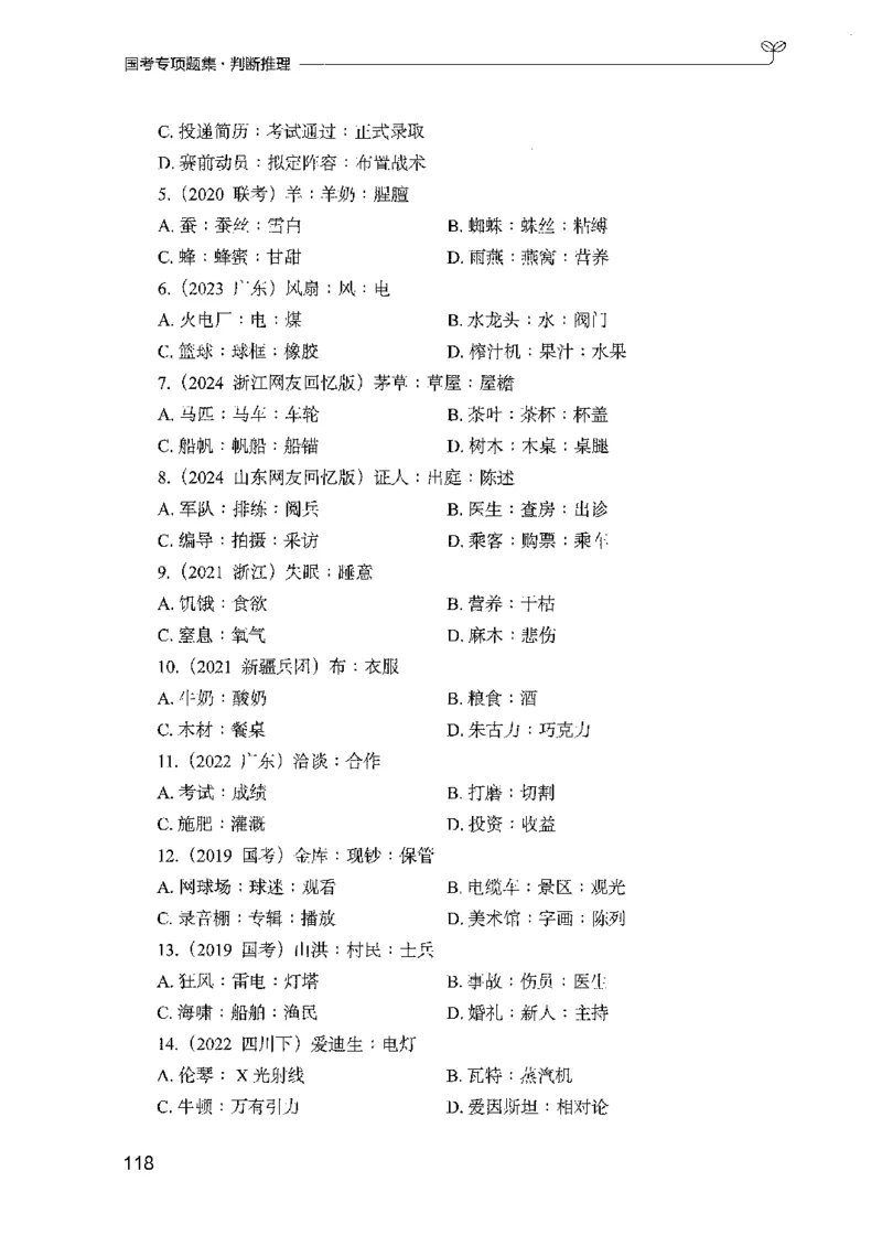 08国考专项题集（判断推理）（2025国考最新版）公众号：上岸的资料_2026考公资料_（10）粉笔_2025粉笔国考省考980（课＋笔记）_粉笔980（25多省）_02025国考粉笔980系统班_课下刷题8本